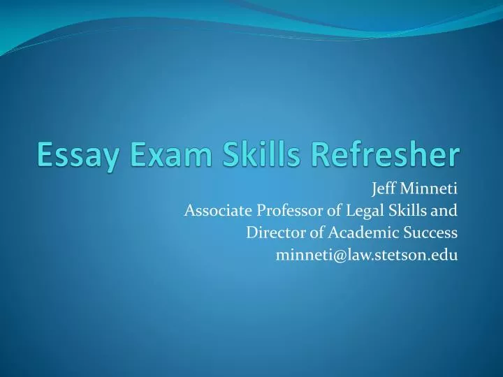 essay exam skills refresher