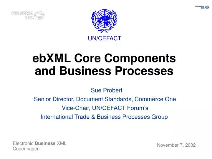 ebxml core components and business processes
