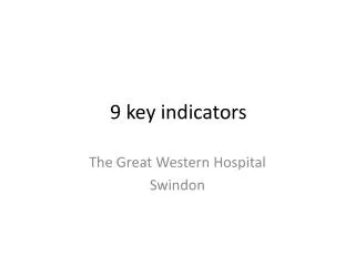 9 key indicators