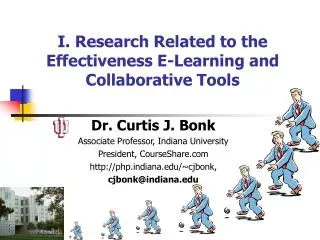 I. Research Related to the Effectiveness E-Learning and Collaborative Tools