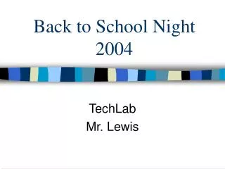 Back to School Night 2004