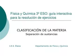 Física y Química 3º ESO: guía interactiva para la resolución de ejercicios