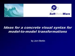 Ideas for a concrete visual syntax for model-to-model transformations