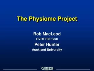 The Physiome Project
