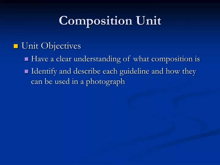 composition unit