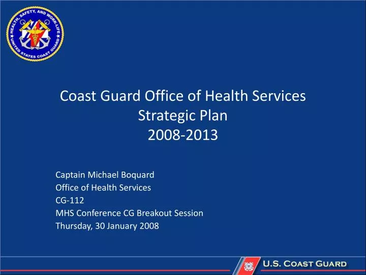 coast guard office of health services strategic plan 2008 2013