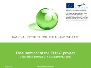Final seminar of the ELECT project