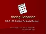 Voting Behavior - slide 1