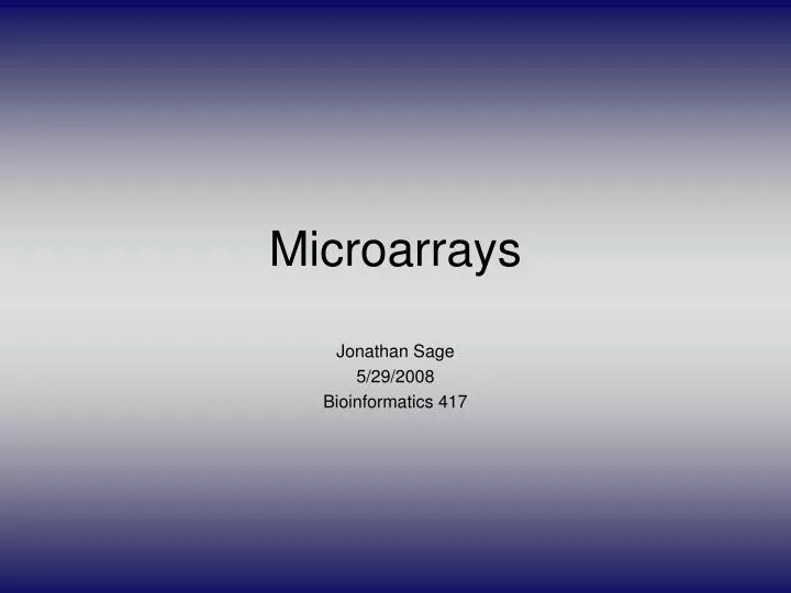 microarrays
