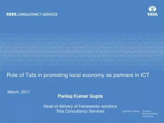 Role of Tata in promoting local economy as partners in ICT