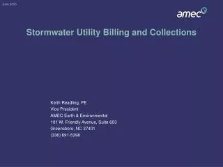 Stormwater Utility Billing and Collections