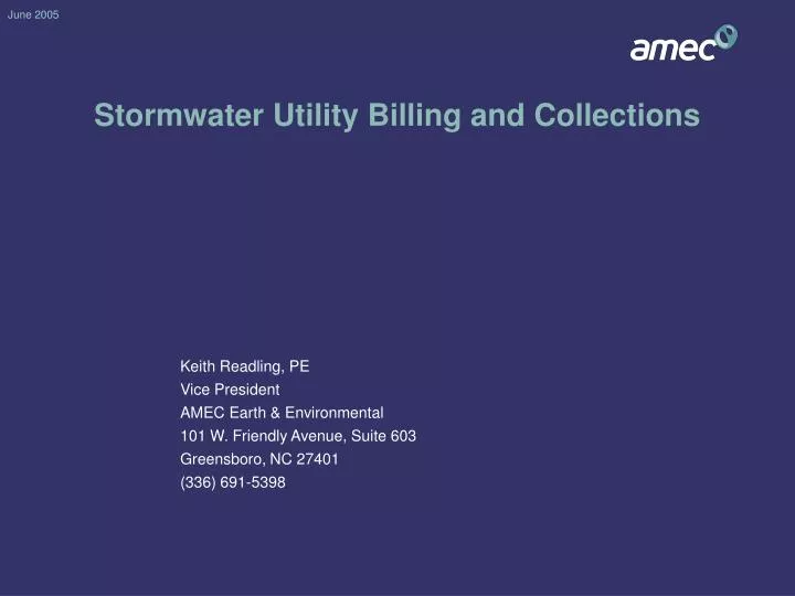 stormwater utility billing and collections