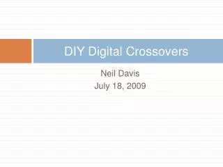 DIY Digital Crossovers