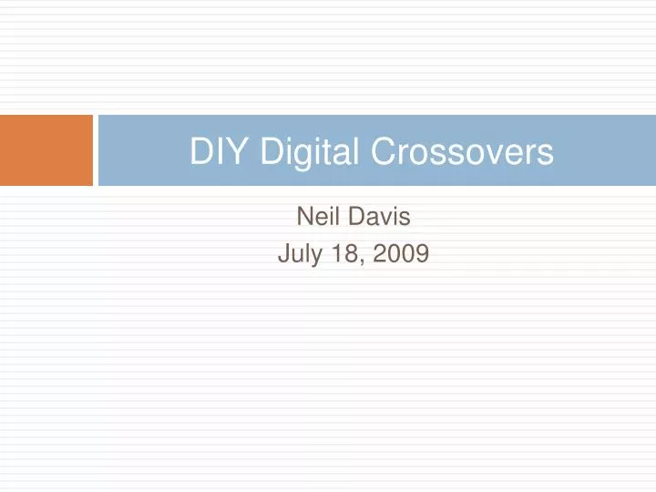 diy digital crossovers