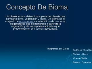 Concepto De Bioma