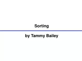 Sorting by Tammy Bailey