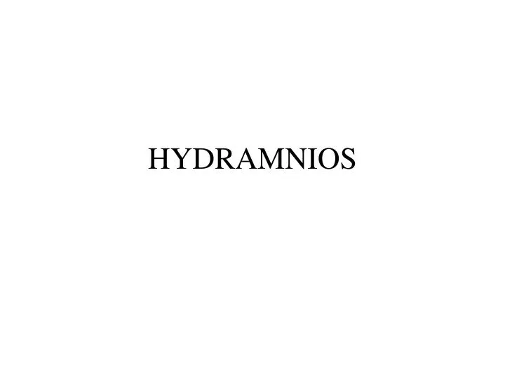 hydramnios