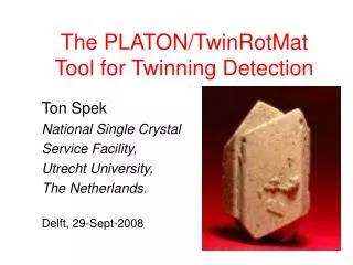 The PLATON/TwinRotMat Tool for Twinning Detection