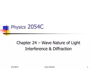Physics 2054C