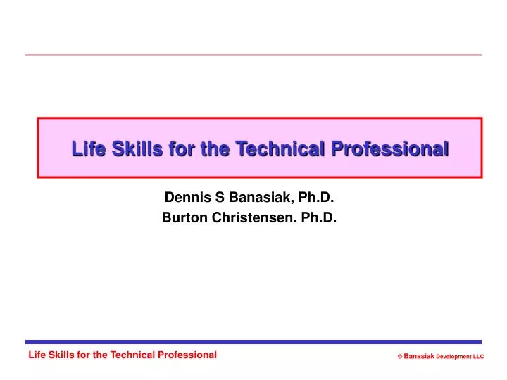 life skills for the technical professional
