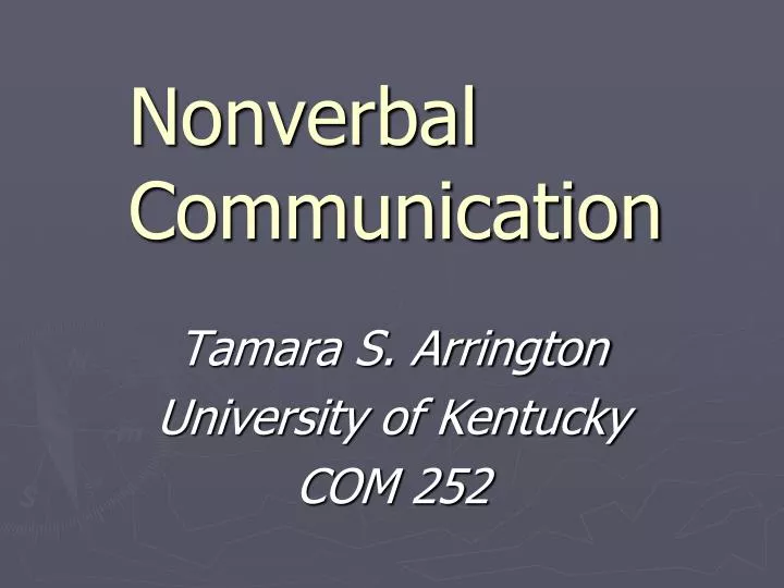 nonverbal communication