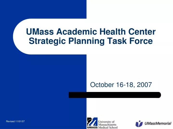 umass academic health center strategic planning task force