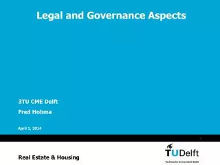 Legal and Governance Aspects