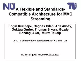 A Flexible and Standards -Compatible Architecture for MVC Streaming