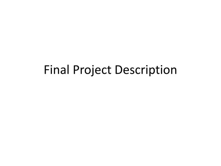 final project description
