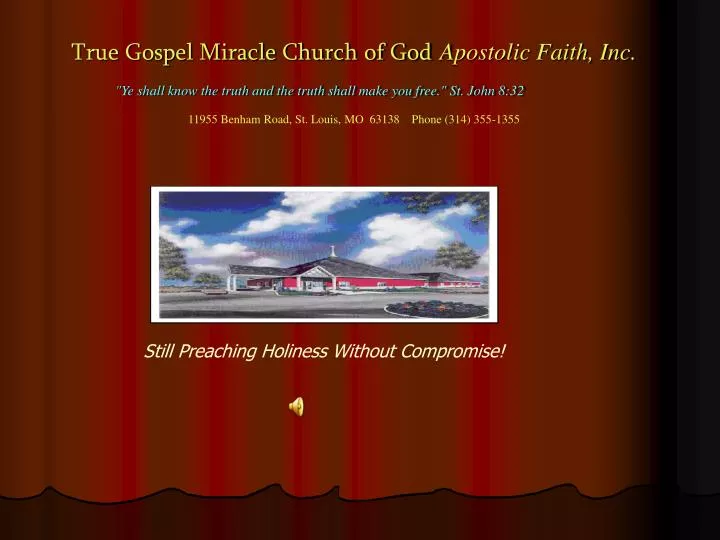 true gospel miracle church of god apostolic faith inc