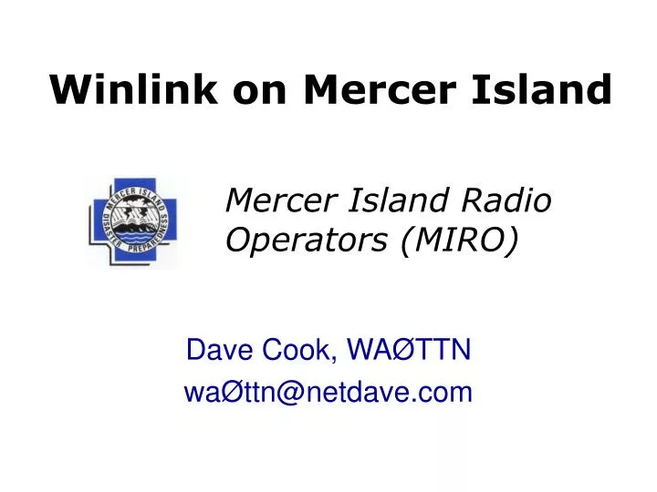 winlink on mercer island