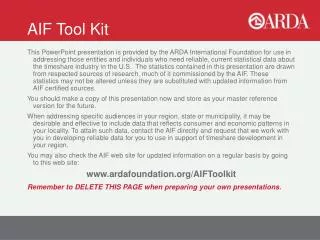 AIF Tool Kit