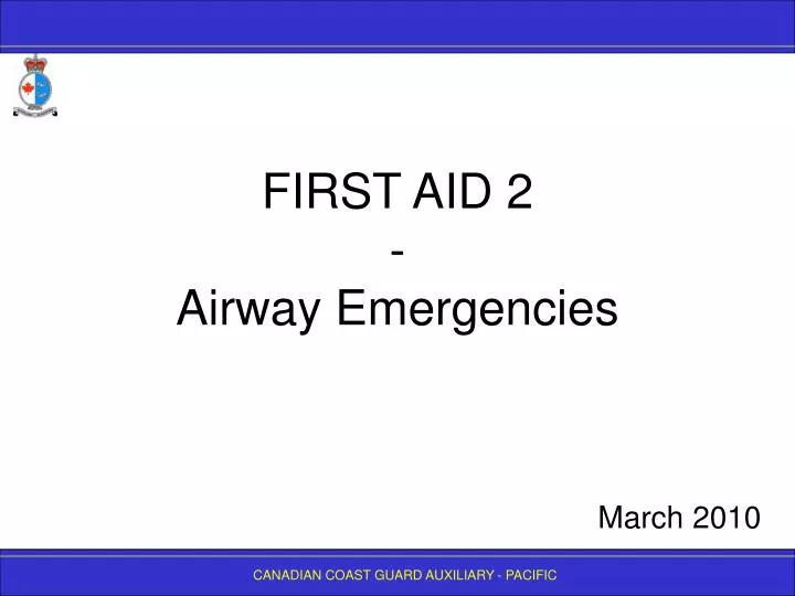 first aid 2 airway emergencies