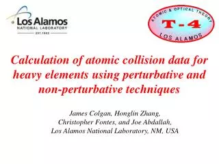 Calculation of atomic collision data for heavy elements using perturbative and non-perturbative techniques