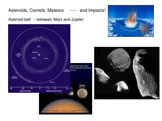 Asteroids, Comets, Meteors ---- and Impacts!