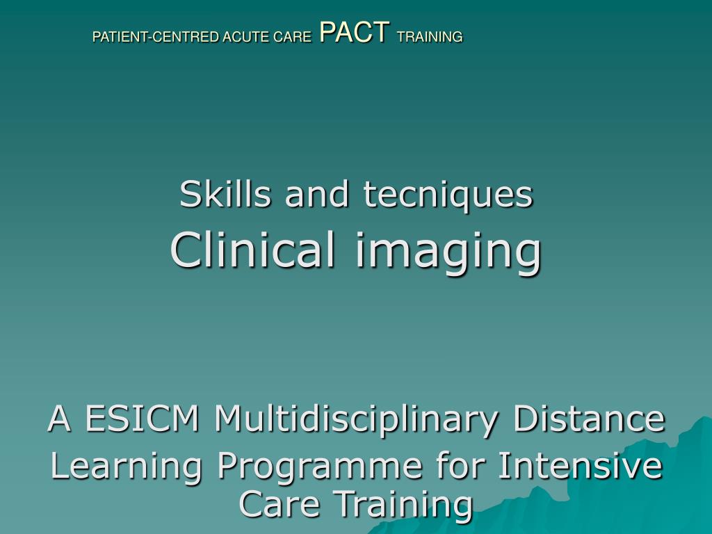 PPT - PATIENT-CENTRED ACUTE CARE PACT TRAINING PowerPoint Presentation ...