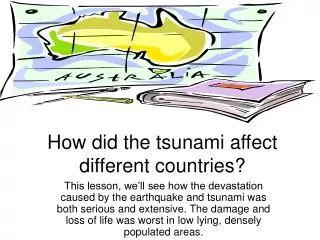 How did the tsunami affect different countries?