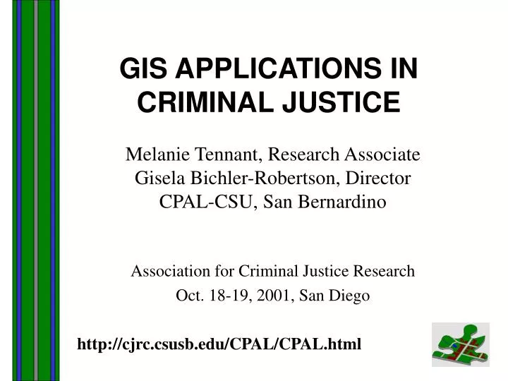gis applications in criminal justice