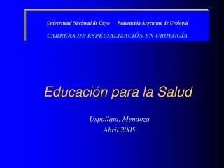 educaci n para la salud