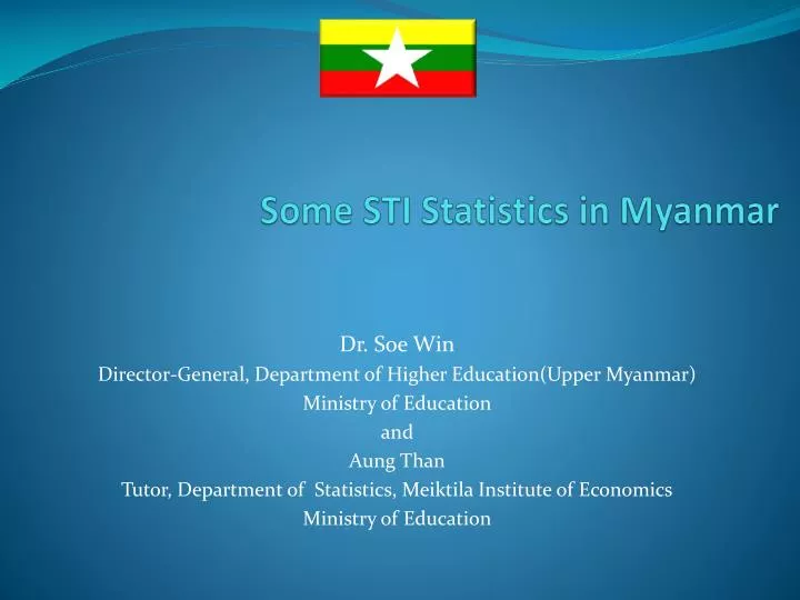 some sti statistics in myanmar