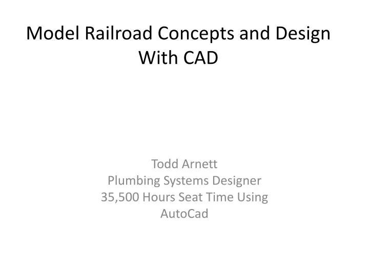 model railroad concepts and design with cad