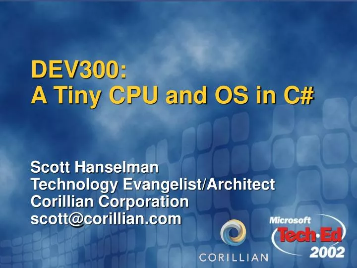 dev300 a tiny cpu and os in c