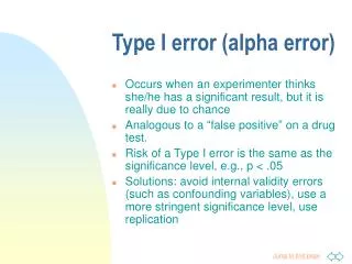 Type I error (alpha error)