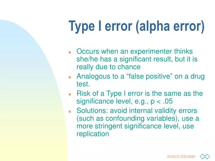 type i error alpha error
