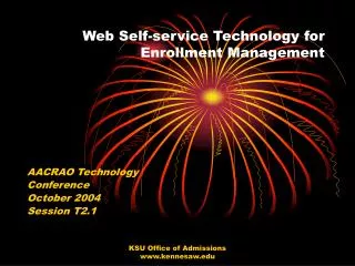 Web Self-service Technology for Enrollment Management