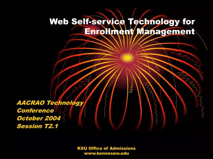 web self service technology for enrollment management