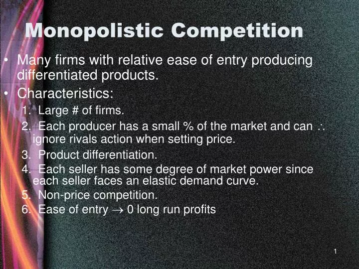 monopolistic competition