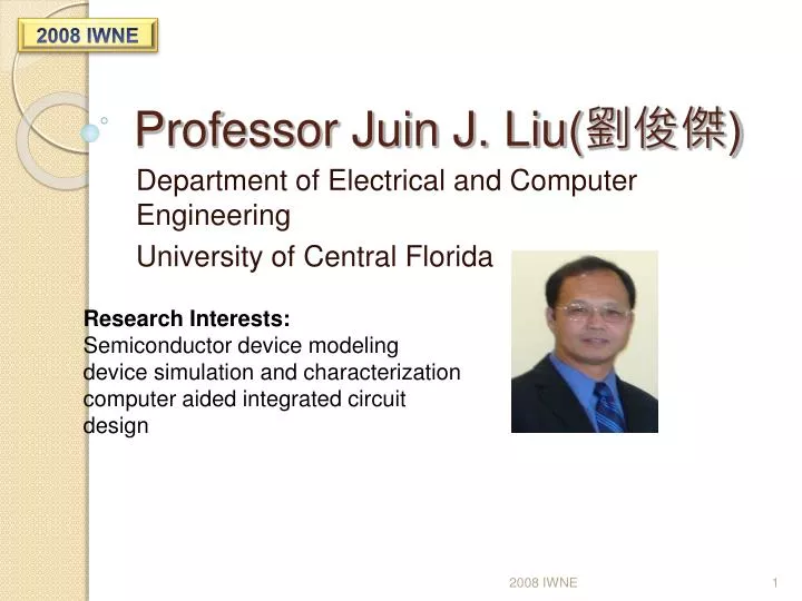 professor juin j liu