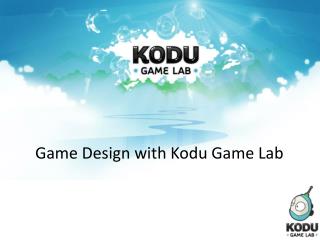 Game Design with Kodu Game Lab
