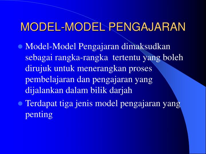 model model pengajaran